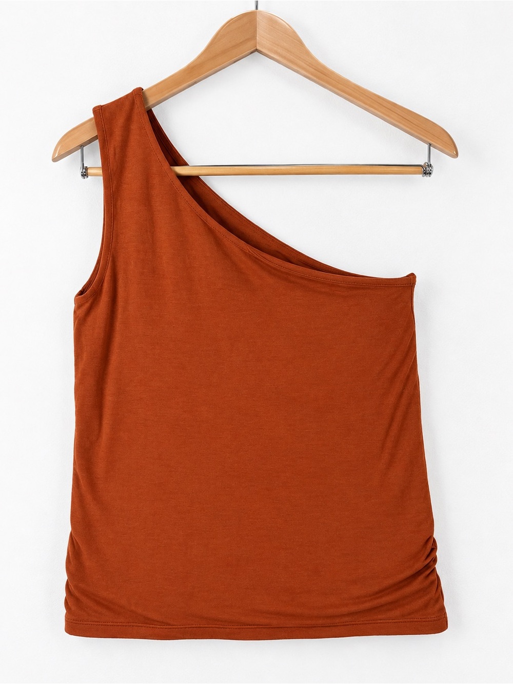 J.Crew NWT Formknit One-Shoulder Tank Wildfire Rust Size S